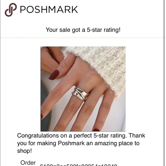 𝅺RE-STOCKED❗️ Sterling Silver Wide Band Open Ring - Picture 10 of 10